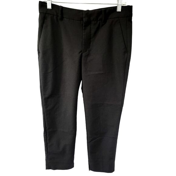 Zara Black Minimalist Classic Contemporary Corpcore Cropped Dress Pants Size 6 - Picture 1 of 12